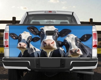 Adesivo para porta-malas de carro com vaca leiteira, adesivo para porta-malas para amantes de vacas, adesivo para carro com tema de fazenda de vacas, adesivo para carro com tema de família de vacas, adesivo para carro com tema de vida no campo