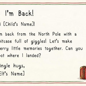 Christmas Elf Notes Bundle, 10 Personalizable Letters, Handwriting Style, Editable Canva Templates