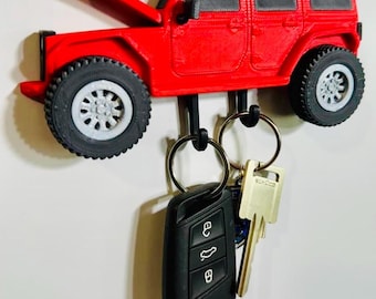 Jeeper-Style 4-Door Key Hanger - Custom 3D Printed - Multiple Colors!