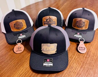 Custom Laser Engraved Leather Patch Hat