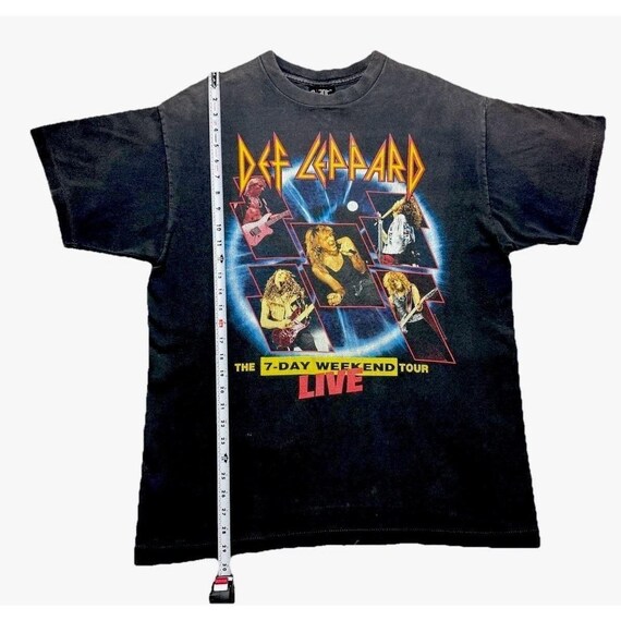 Def Leppard 7 Day Weekend Tour 1992 Vintage T-shirt XL Giant