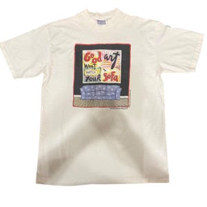 Vintage Fred Babb Art T-Shirt All Sport Maxweight XL God Wont Match Your Sofa