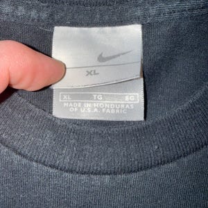 Nike Air Graphic T-Shirt Mens XL Black Short Sleeve Swoosh Heavyweight Cotton image 4