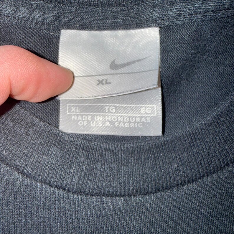 Nike Air Graphic T-Shirt Mens XL Black Short Sleeve Swoosh Heavyweight Cotton image 4