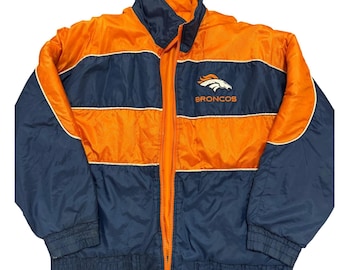 80s-90s chalk line Broncos ナイロンジャケット XL Denver Broncos Vintage 80s Chalk Line Satin Bomber Jacket - NFL
