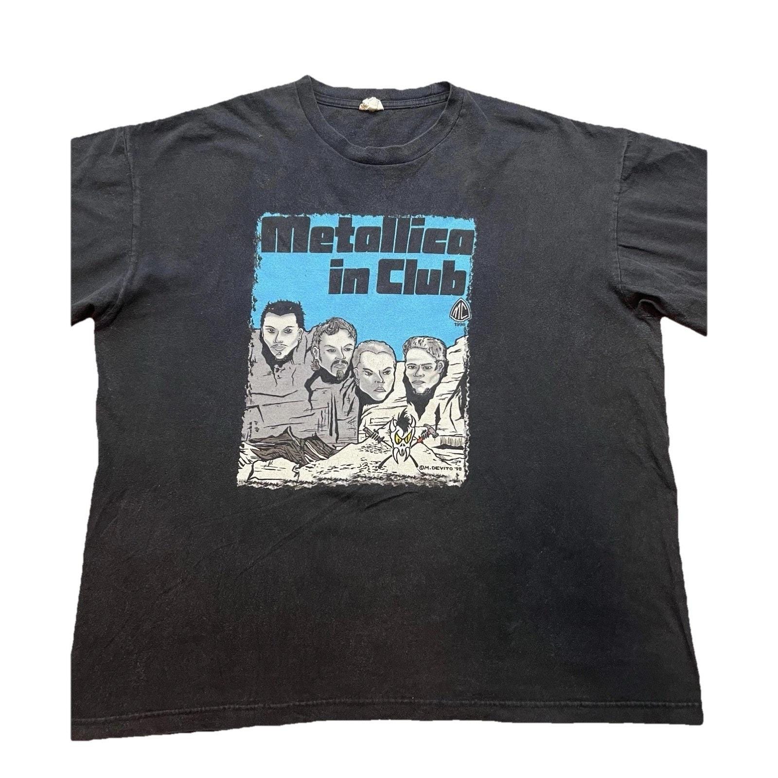 Metallica Club 1998 Stubborn Member T Shirt XXL Devito Vintage 