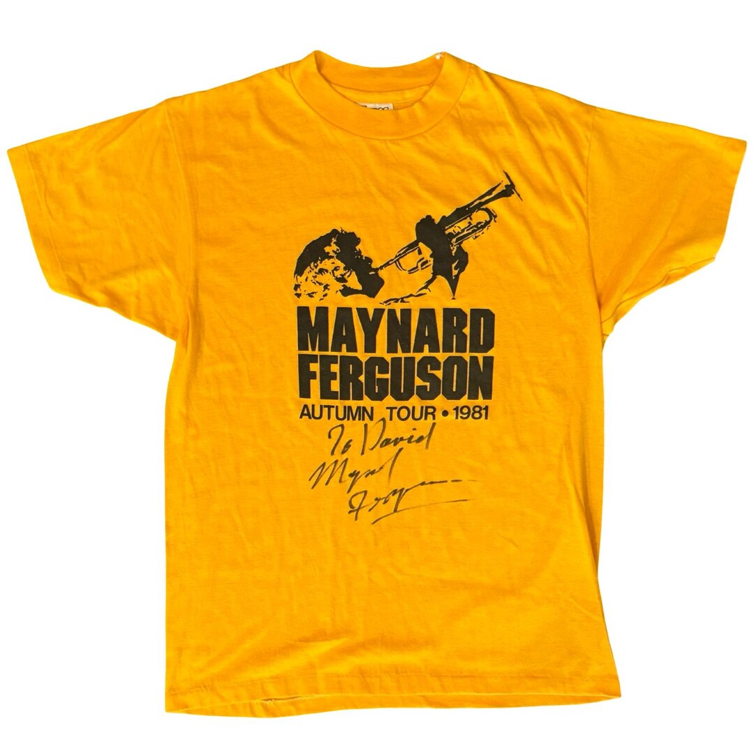Vtg 1981 Maynard Ferguson AUTUMN TOUR Tee L Signed Jazz Trumpet Hanes ...