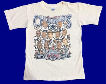 Vintage Dallas Cowboys T Shirt 90's World Champions NFL Large Made