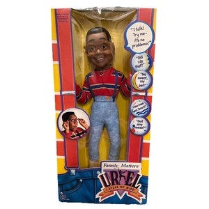 Family Matters Urkel I Speak My Mind Pull String Talking Doll Working NIB 1991