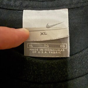 Nike Air Graphic T-Shirt Mens XL Black Short Sleeve Swoosh Heavyweight Cotton image 5