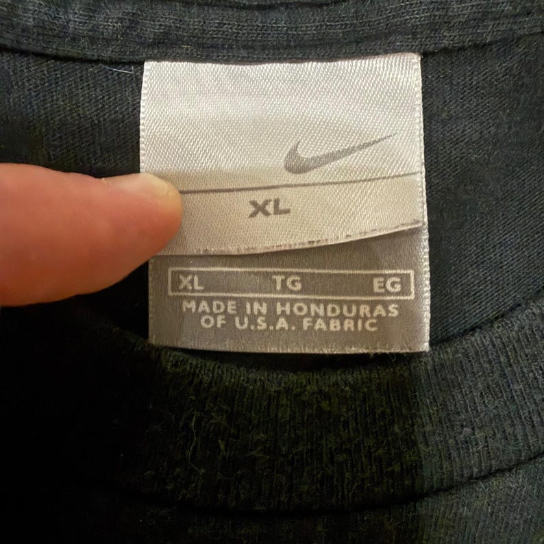 Nike Air Graphic T-Shirt Mens XL Black Short Sleeve Swoosh Heavyweight Cotton image 5