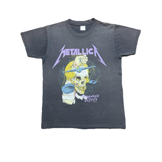 Metallica Vintage 80s Damaged Justice 1988 Tour Pushead Mens Large 