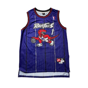 Vintage 90s Toronto Raptors McGrady #1 NBA Basketball Jersey Nike XL