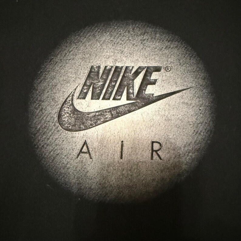 Nike Air Graphic T-Shirt Mens XL Black Short Sleeve Swoosh Heavyweight Cotton image 3