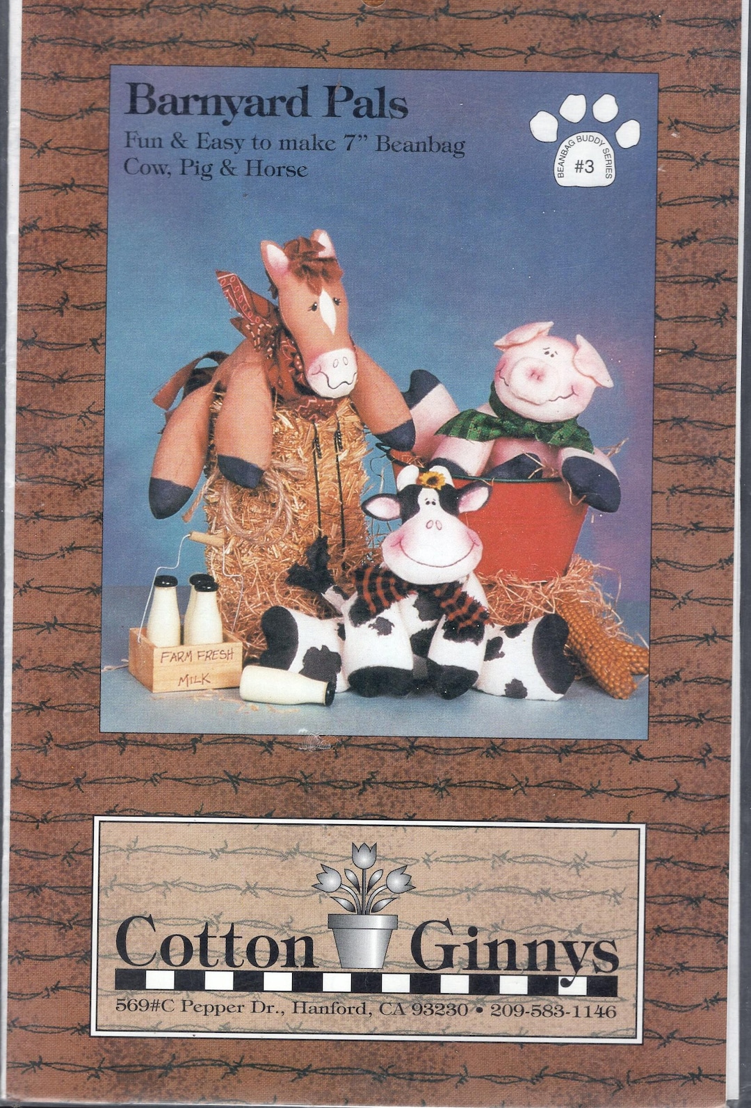 Cotton Ginnys Sewing Pattern - Barnyard Pals - Animals - Etsy