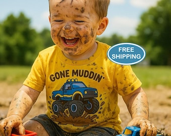 Kids Monster Truck T-Shirt - Soft Durable 100% Cotton Tee for Children