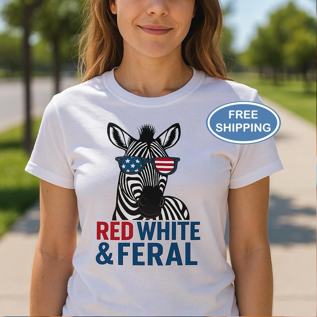 Ed the Zebra Patriotic T-shirt: 4th of July Unisex Tees - Etsy