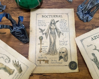 Lady of the Night Print: Elder Scrolls Skyrim Inspired Art on Handmade Cotton Parchment
