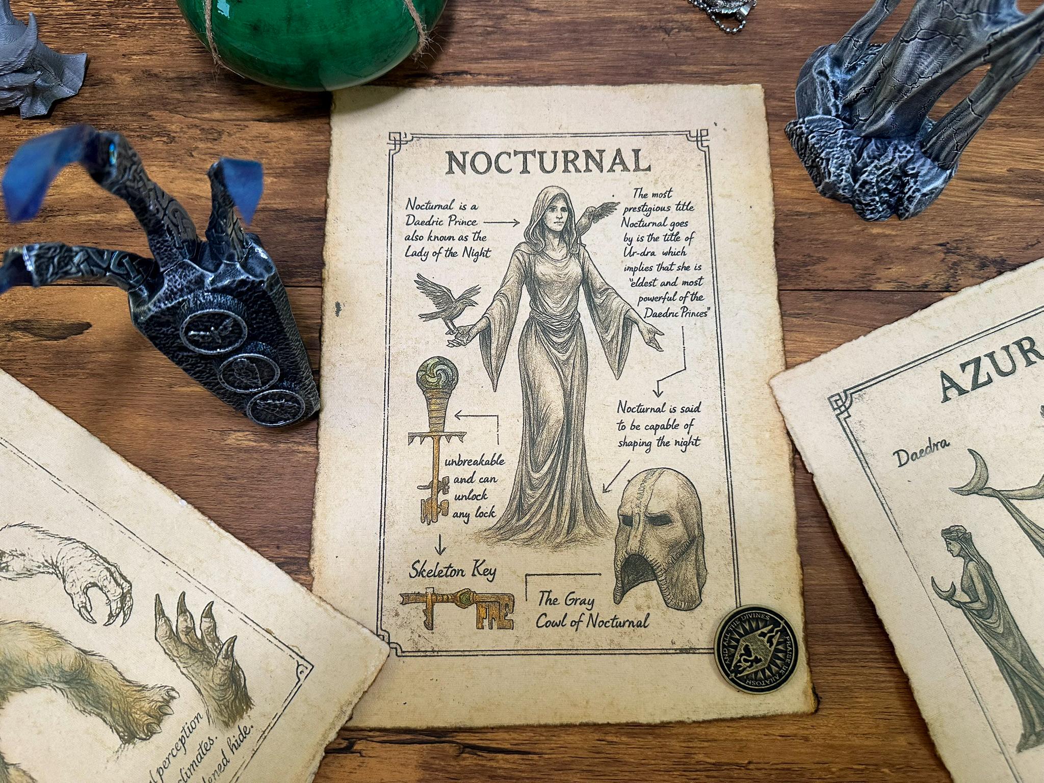 Lady of the Night Print: Elder Scrolls Skyrim Inspired Art on