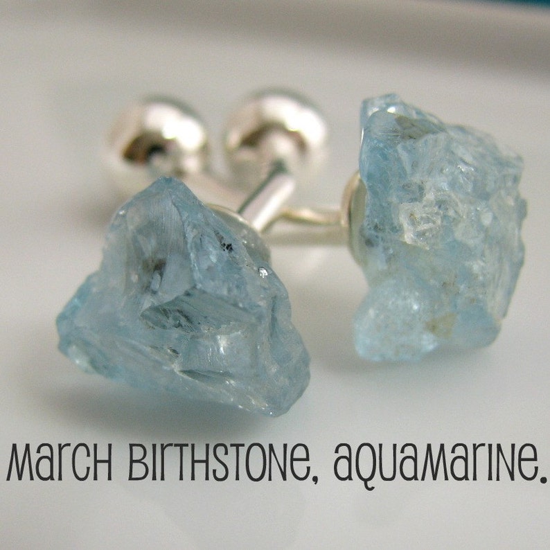 Blue aquamarine gemstone cufflinks, natural gemstone cufflinks, gifts for him, groomsmen cufflink, wedding cufflink, March birthstone, 430BA image 2