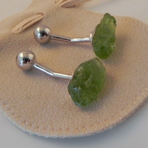 Gemstone Cufflinks Green Peridot White Gold Plated over 925 Silver Personalized Accessories August Birthstone 430GP or 410GP image 3