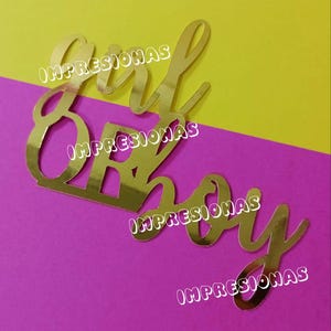 SVG/PNG - Mädchen oder Junge Cake Topper, Baby Shower, Gender Reveal - Digitale Datei