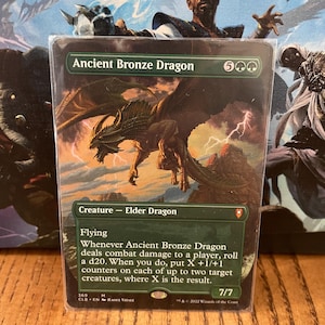 古代ブロンズドラゴン – ボーダーレス – NM – MTG 統率者レジェンズ: バルダーズ・ゲート