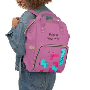 Stylish Multifunctional Diaper Backpack - Personalized Baby Bag for Moms, Travel Rucksack, Cute Baby Shower Gift, Diaper Bag, Modern [...]
