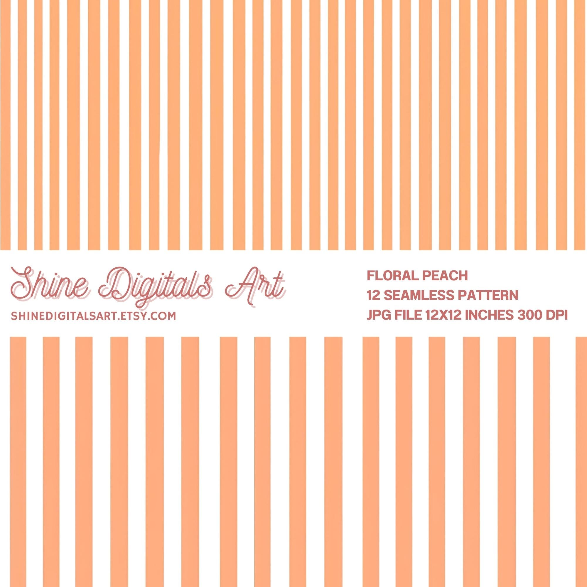 Floral Seamless Pattern: Soft Pastel Peach Ditsy Flowers, Digital Paper ...