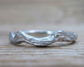 Twig Wedding Ring, Wood Wedding Band, Wood Wedding Ring, Gold Twig Ring, Twig Wedding Ring, Forest Wedding Band, Nature Wedding band, Set