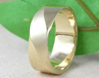Mens Gold Wedding Band Etsy