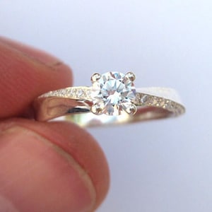 Mobius Engagement Ring, Mobius Diamond Engagement Ring, Mobius Diamond Ring, Diamond Mobius Ring, Twisted Engagement Ring, Engagement Mobius
