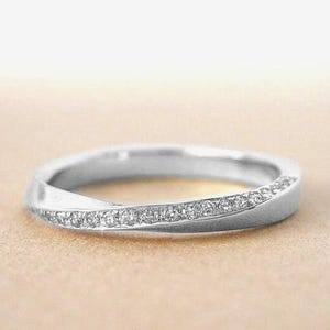 Platinum mobius ring, Diamond mobius ring, Platinum Mobius diamond ring, platinum mobius infinity ring, mobius wedding band, mobius ring