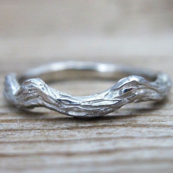 Twig Wedding Ring, Wood Wedding Band, Wood Wedding Ring, Gold Twig Ring, Twig Wedding Ring, Forest Wedding Band, Nature Wedding band, Set