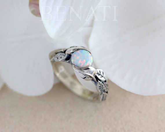 Opal leaf ring deals