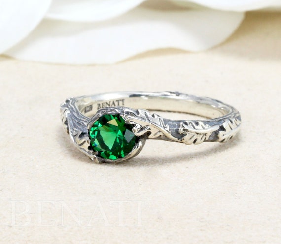 Buy Vintage Emerald Ring, Emerald Diamond Ring, Gold Ring, Emerald Green  Ring, Emerald Cut, May Birthstone Ring, Antique Emerald Ring, Emerald Online  in India -…