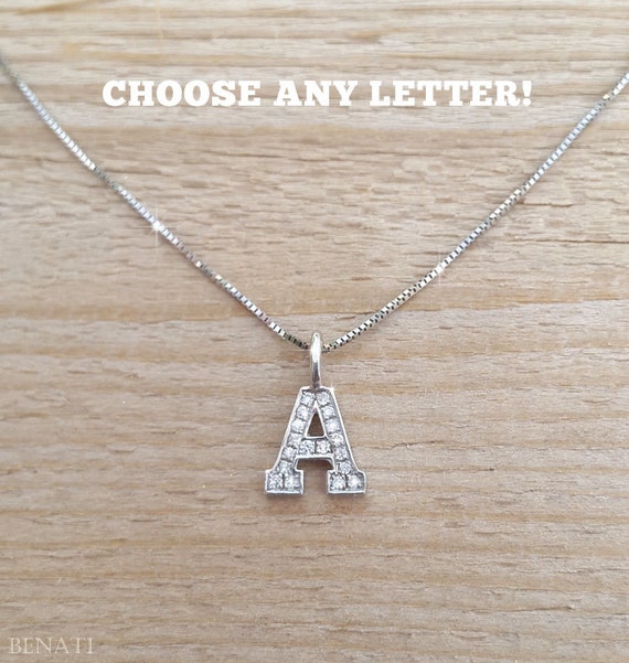Capital letter necklace sale