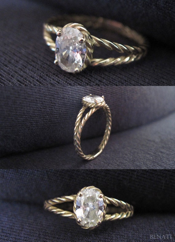 Twisted rope engagement best sale ring