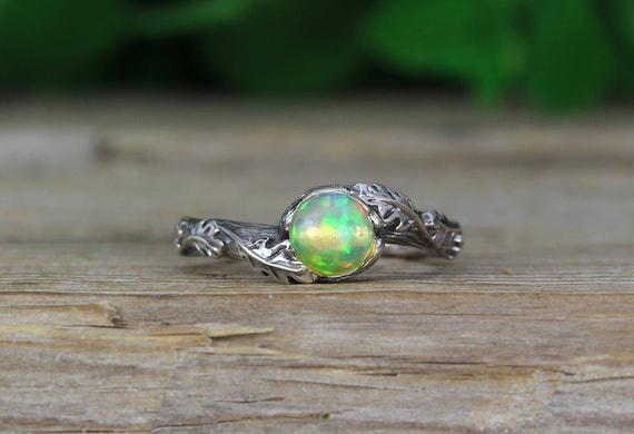 Opal on sale leaf ring