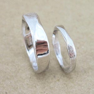 Hochzeit Ringset, Twisted Gold Ehering, Goldring, Goldring, Hochzeit Ring, Unisex Ring