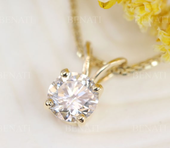 Collier Femme Diamant Lab-Created 5.00ct Or Jaune 14k - Certifié GLI - Occasion Comme Neuf