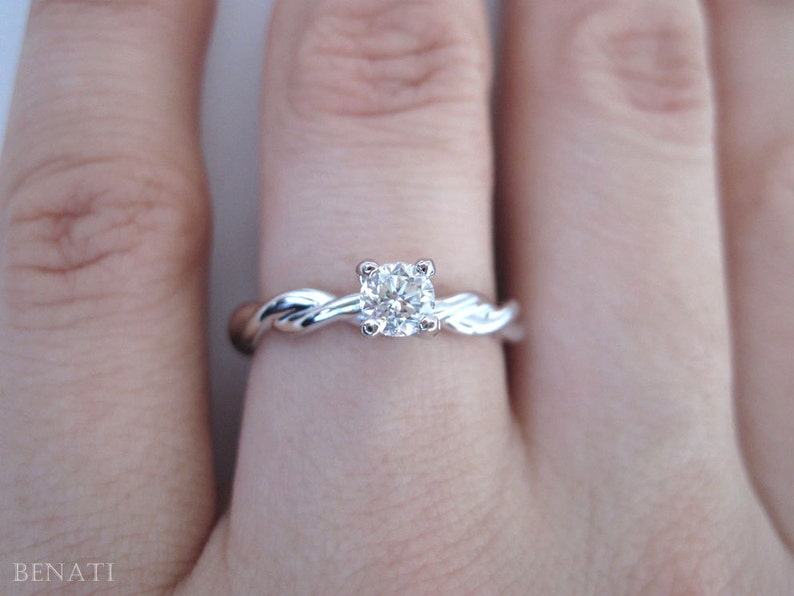 Diamond Knot Engagement Ring Diamond Infinity Ring Infinity Etsy