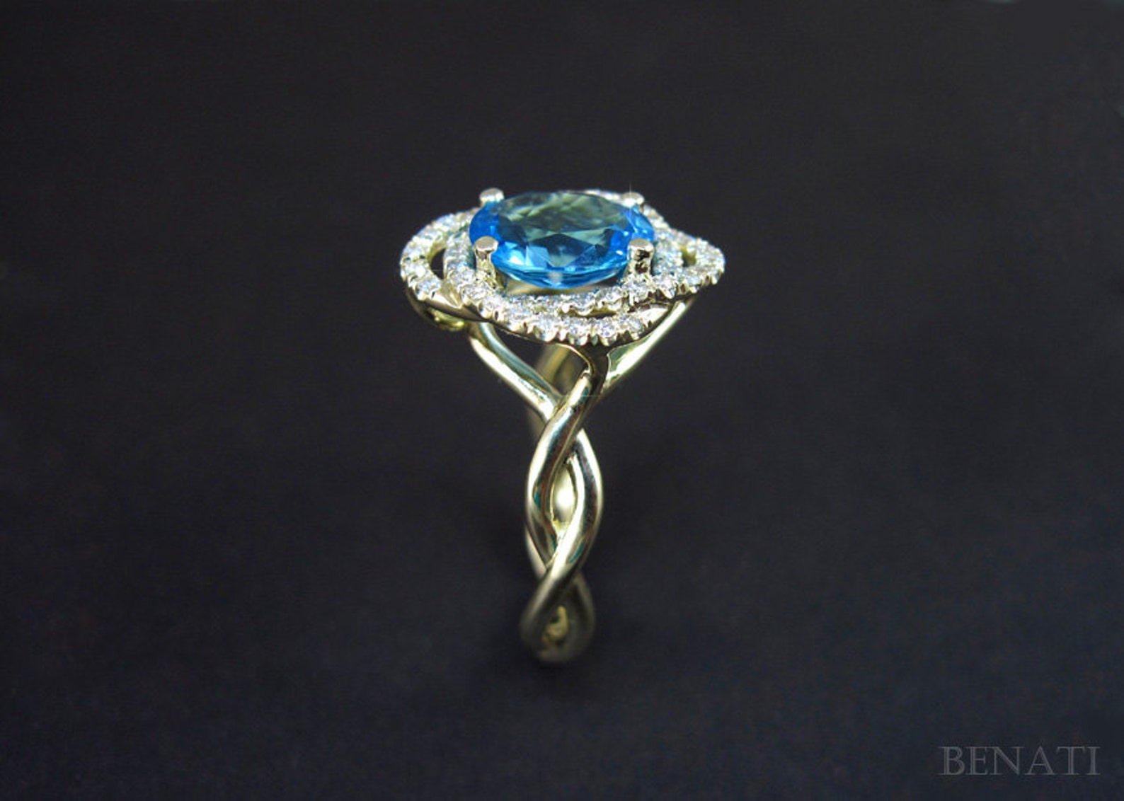 Infinity Engagement Ring Infinity Knot Engagement Ring Etsy