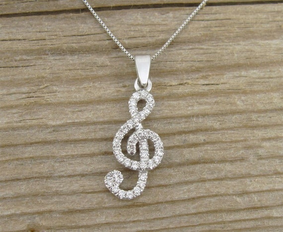 G Clef Diamond Pendant Treble Clef Diamond Pendant Diamond Music Necklace Designer 14k Gold Music Note Necklace Gold and Diamond Pendant Etsy Australia