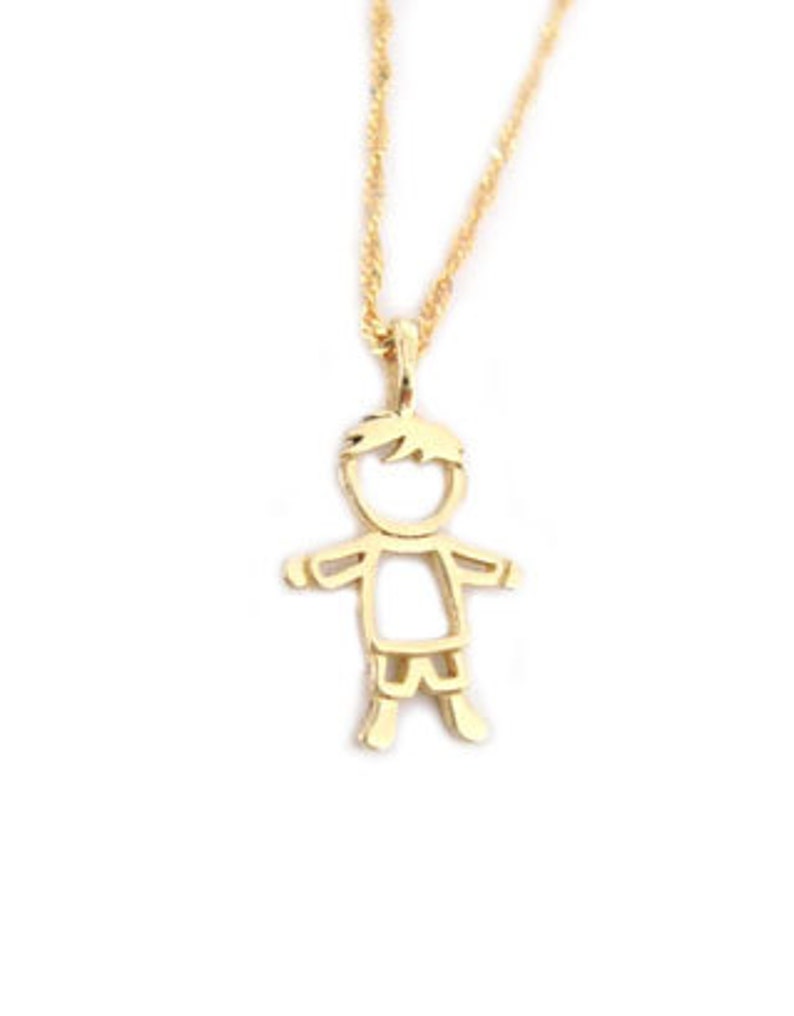 Gold Boy Baby Pendant Child Pendant Boy Pendant With a Etsy