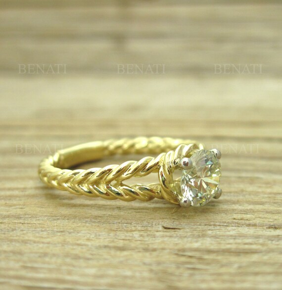 14k Rope Solitaire Engagement Ring 001-140-00536 | David Douglas Diamonds &  Jewelry | Marietta, GA