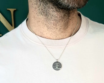 Collana Albero Della Vita In Argento 925 Con Cordino Cuoio – Turtleland