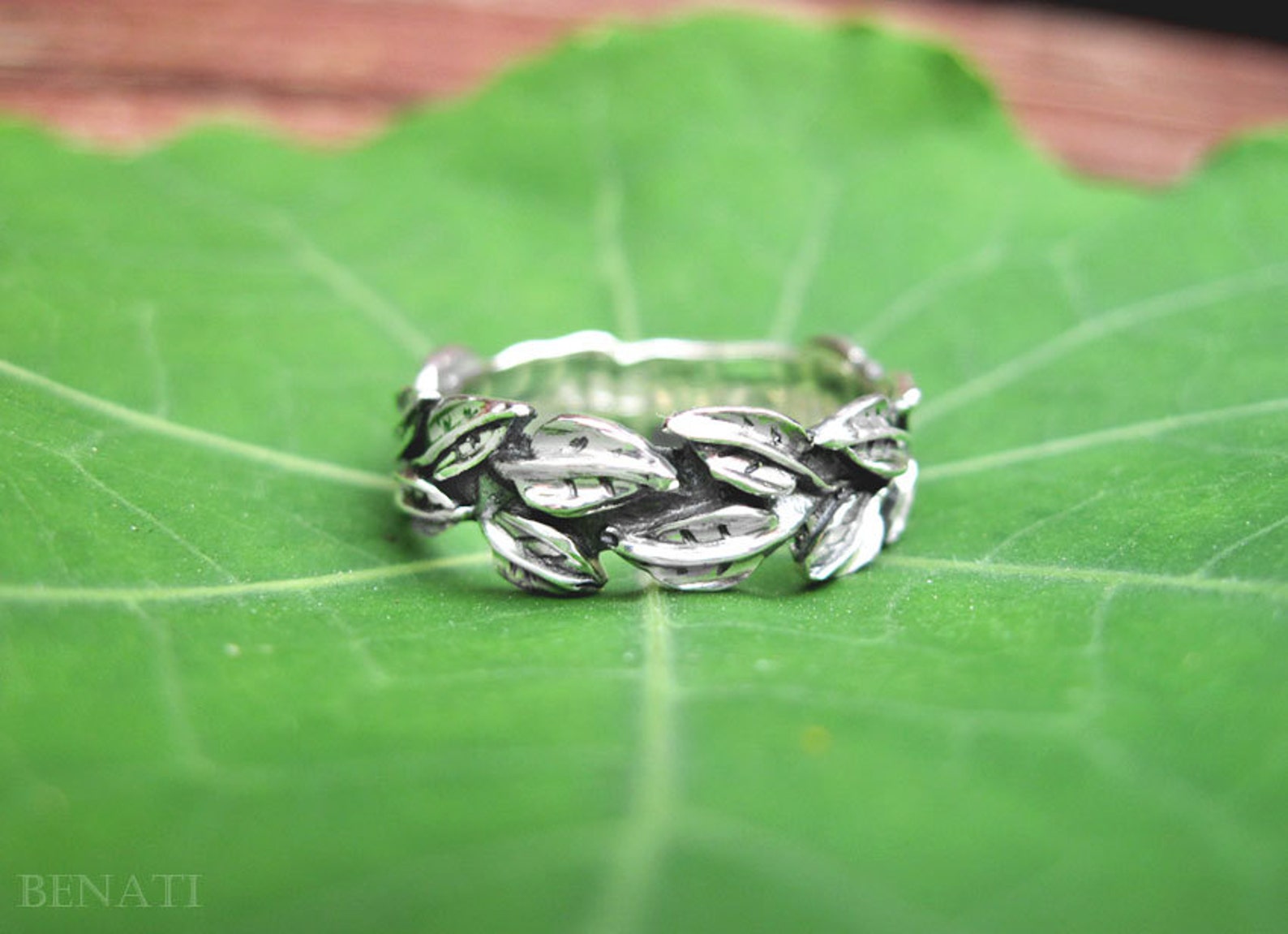 Leaves Ring in Silver Leaf Ring Leaf Jewelry Friendship Etsy
