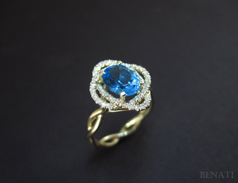 Infinity Engagement Ring Infinity Knot Engagement Ring Etsy