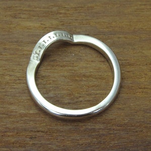 Diamond Wave Wedding Band: 14k Gold Matching Ring Set image 2